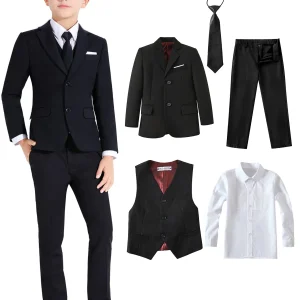 Boys Formal Suits 5 Piece Slim Fit