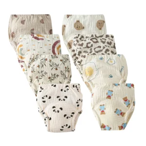 8pcs/6pcs Infant Cloth Reusable Training Diapers